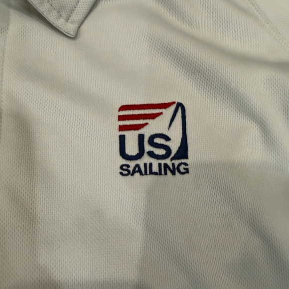 Gill US Sailing Men’s Short Sleeve Polo Embroidered Logo Sz XL SPF 50 Marine - Picture 3 of 8